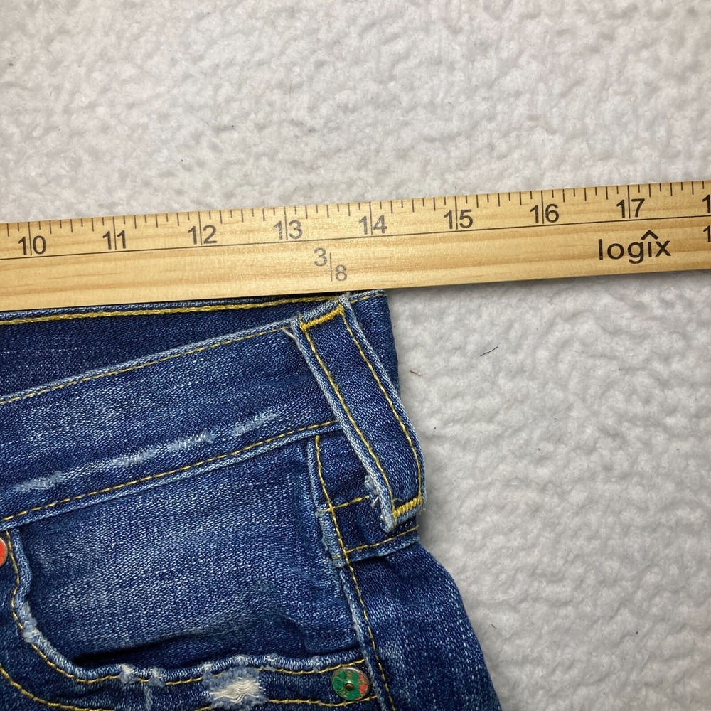 Vtg True Religion USA Made Jayde Shorts Womens Sz 24 (Fit 28) Embroider Y2K RARE - Picture 11 of 14